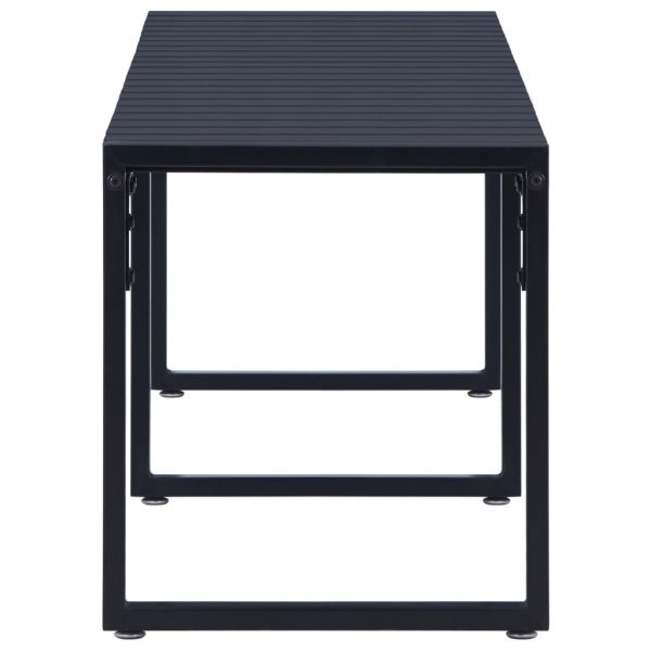 Panchina Da Giardino 180 Cm In Pannello Ps Nero - Image 3