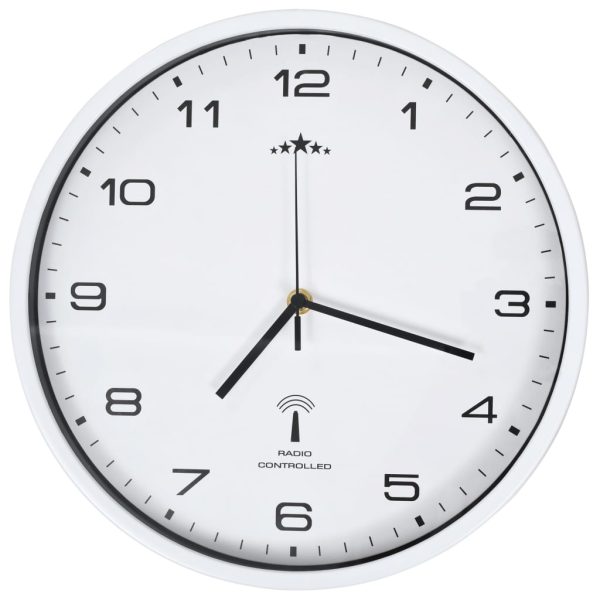 Orologio A Parete Radiocontrollato Movimento Quarzo 31cm Bianco - Image 3