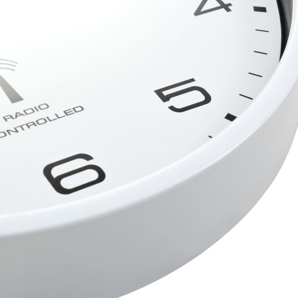 Orologio A Parete Radiocontrollato Movimento Quarzo 31cm Bianco - Image 6
