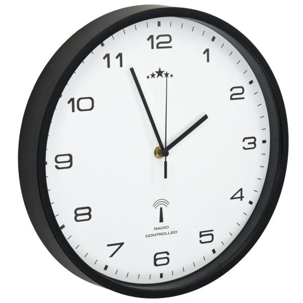 Orologio A Parete Radiocontrollato Al Quarzo 31cm Bianco E Nero - Image 4