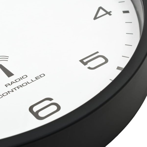Orologio A Parete Radiocontrollato Al Quarzo 31cm Bianco E Nero - Image 6