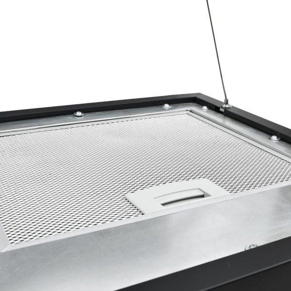 Cappa Da Cucina Ad Isola Sospesa Lcd Sensore 37 Cm In Acciaio - Image 5