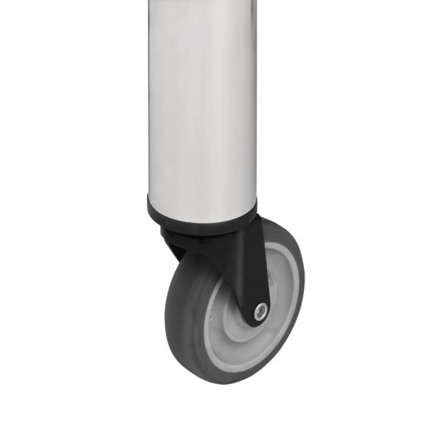 Tavolo Da Lavoro Cucina Con Ruote 60x60x85 Cm In Acciaio Inox - Image 6
