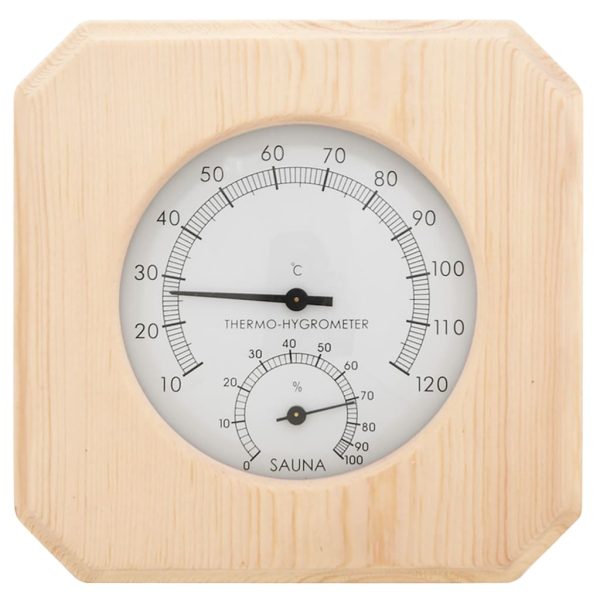 Set Timer Igrotermografo E Clessidra Sauna 2 In 1 Massello Pino - Image 3