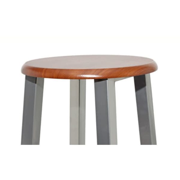 Set Sgabelli Da Bar 2 Pz In Metallo E Sedile In Mdf - Image 3
