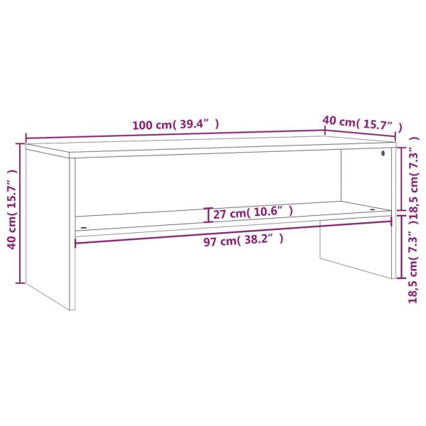 Mobile Porta Tv Bianco 100x40x40 Cm In Legno Multistrato - Image 6