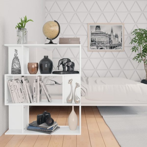 Libreria/divisorio Bianco 80x24x96 Cm In Legno Multistrato - Image 4