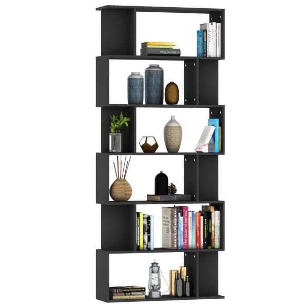 Libreria/divisorio Nero 80x24x192 Cm In Legno Multistrato - Image 3
