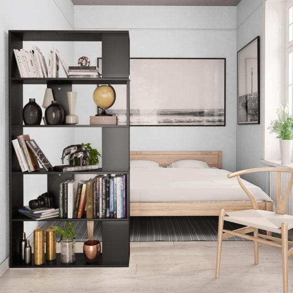 Libreria/divisorio Nero 80x24x159 Cm In Legno Multistrato - Image 4