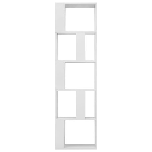 Libreria/divisorio Bianco Lucido 45x24x159 Cm Legno Multistrato - Image 5
