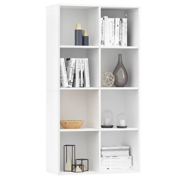 Libreria/credenza Bianca 66x30x130 Cm In Legno Multistrato - Image 3