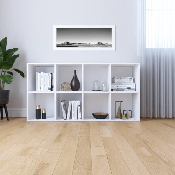 Libreria/credenza Bianca 66x30x130 Cm In Legno Multistrato - Image 6