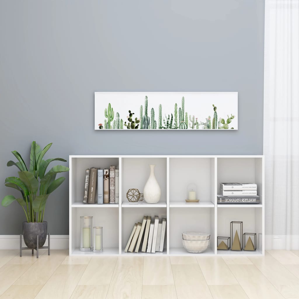 Libreria/credenza Bianco Lucido 66x30x130 Cm Legno Multistrato - Image 6