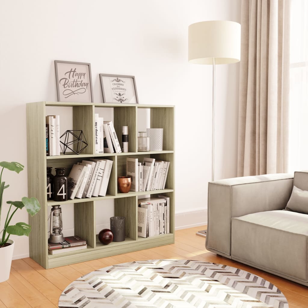 Libreria Rovere Sonoma 97,5x29,5x100 Cm In Legno Multistrato