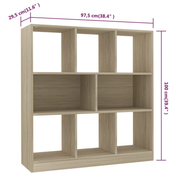 Libreria Rovere Sonoma 97,5x29,5x100 Cm In Legno Multistrato - Image 6