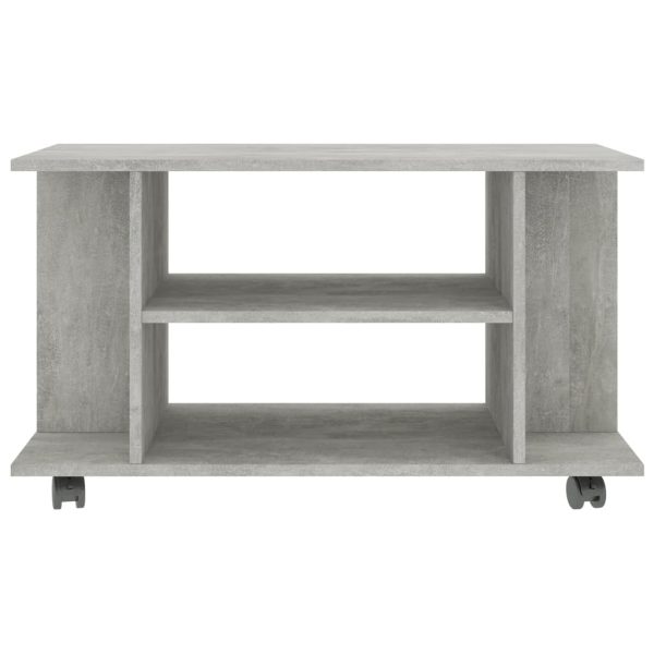 Mobile Tv Con Ruote Grigio Cemento 80x40x45 Cm In Multistrato - Image 4