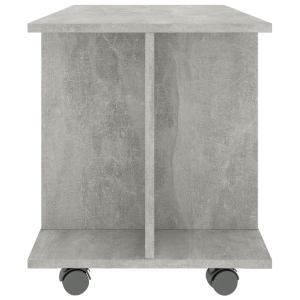 Mobile Tv Con Ruote Grigio Cemento 80x40x45 Cm In Multistrato - Image 5