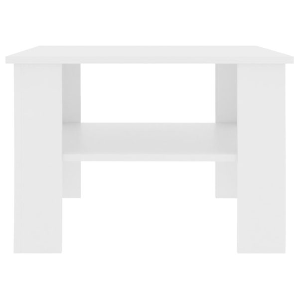 Tavolino Da Salotto Bianco 60x60x42 Cm In Legno Multistrato - Image 4