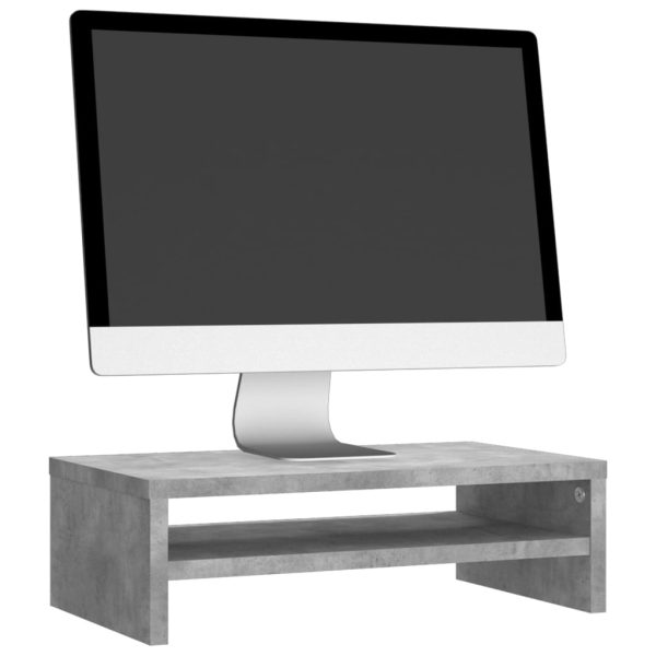 Supporto Monitor Grigio Cemento 42x24x13 Cm Legno Multistrato - Image 3