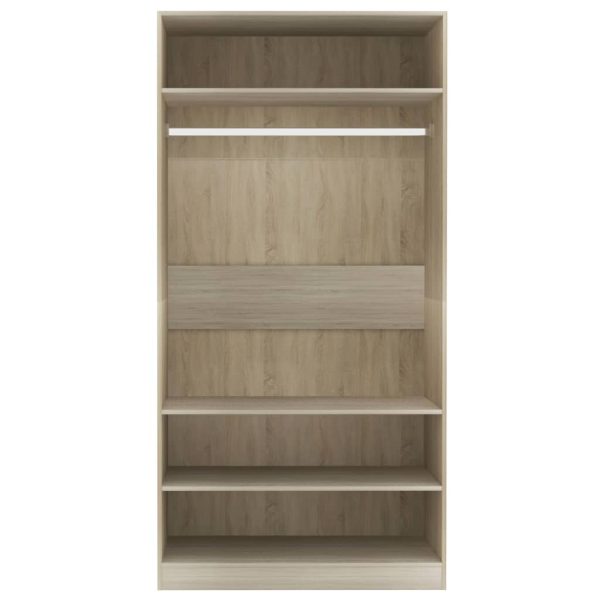 Armadio Rovere Sonoma 100x50x200 Cm In Legno Multistrato - Image 5