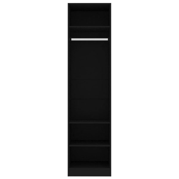 Armadio Nero 50x50x200 Cm In Legno Multistrato - Image 6