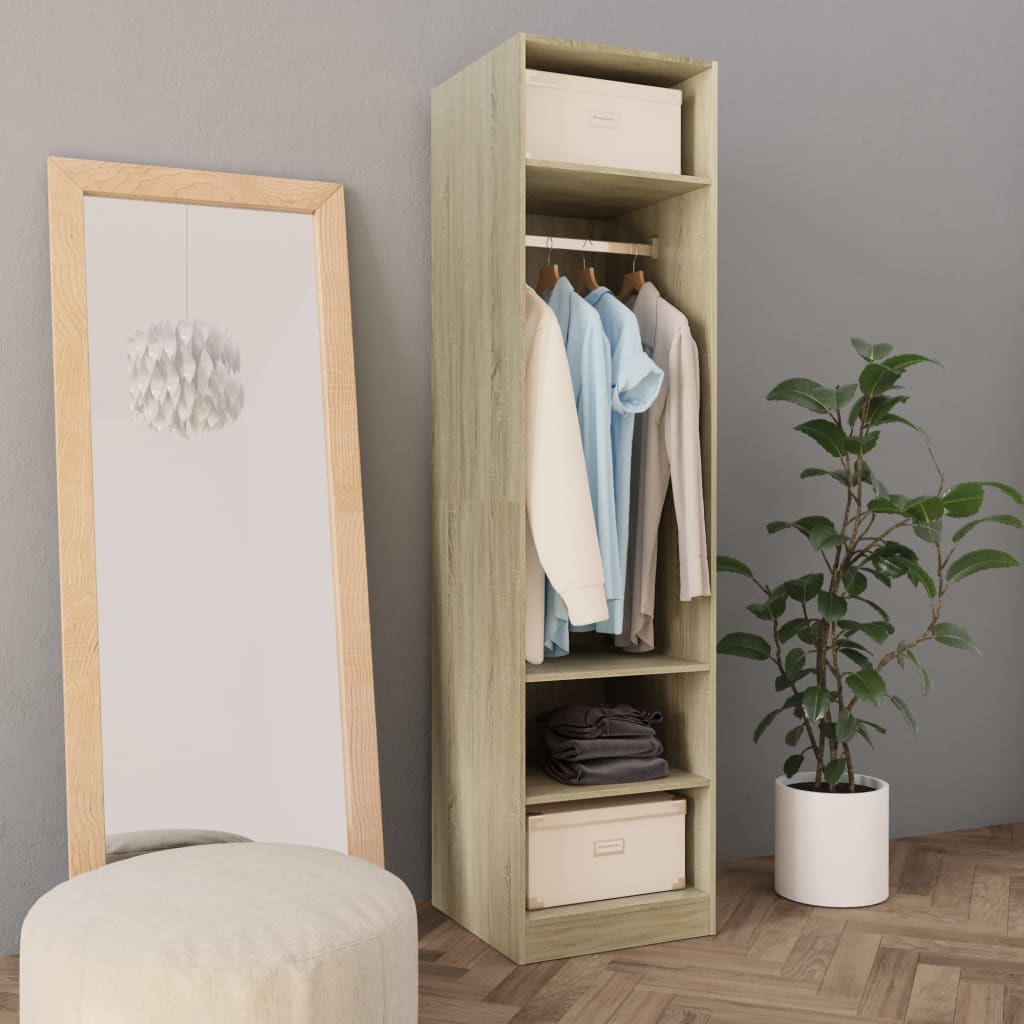 Armadio Rovere Sonoma 50x50x200 Cm In Legno Multistrato