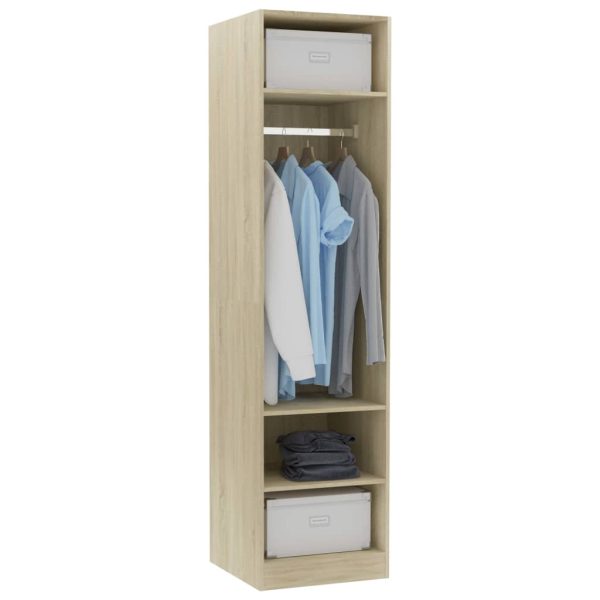 Armadio Rovere Sonoma 50x50x200 Cm In Legno Multistrato - Image 4