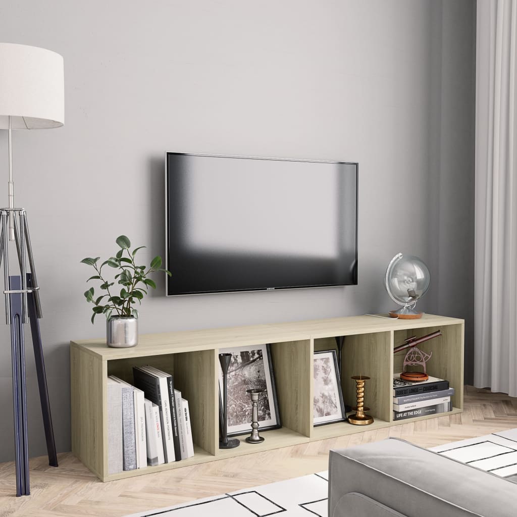 Libreria/mobile Tv Rovere Sonoma 143x30x36 cm