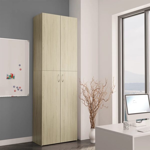 Armadio Per Ufficio Rovere Sonoma 60x32x190cm Legno Multistrato - Image 3