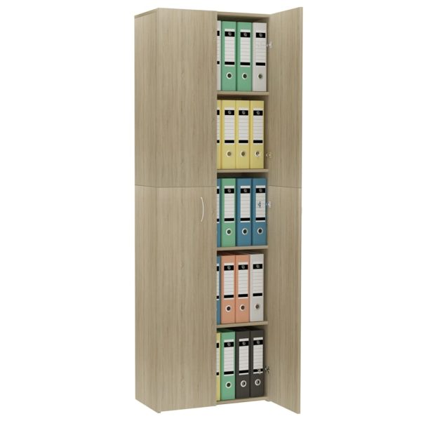 Armadio Per Ufficio Rovere Sonoma 60x32x190cm Legno Multistrato - Image 4