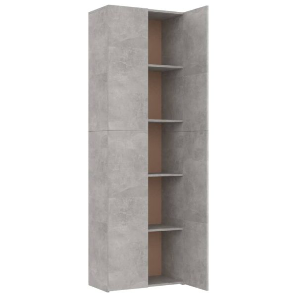 Armadio Da Ufficio Grigio Cemento 60x32x190cm Legno Multistrato - Image 5