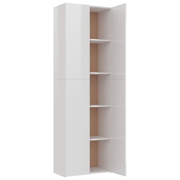 Armadio Per Ufficio Bianco Lucido 60x32x190cm Legno Multistrato - Image 5