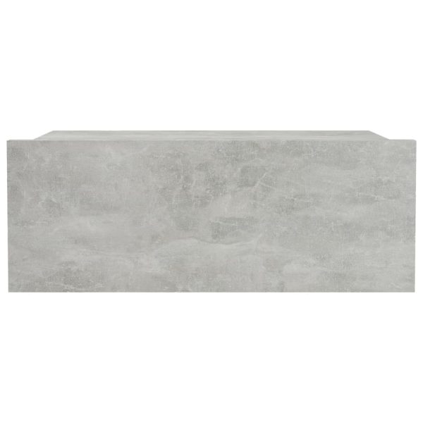 Comodino Pensile Grigio Cemento 40x30x15cm In Legno Multistrato - Image 4