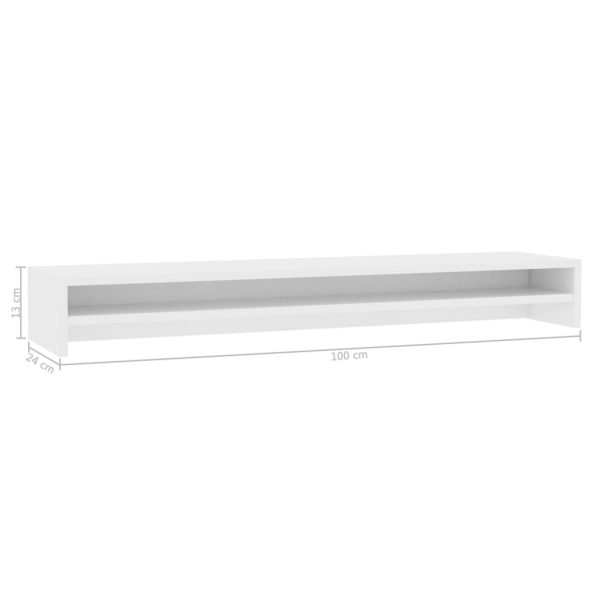 Supporto Per Monitor Bianco 100x24x13 Cm In Legno Multistrato - Image 6