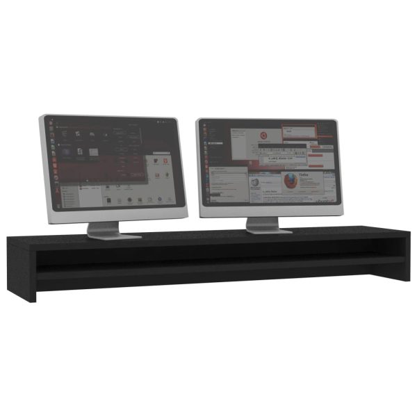 Supporto Per Monitor Nero 100x24x13 Cm In Legno Multistrato - Image 3