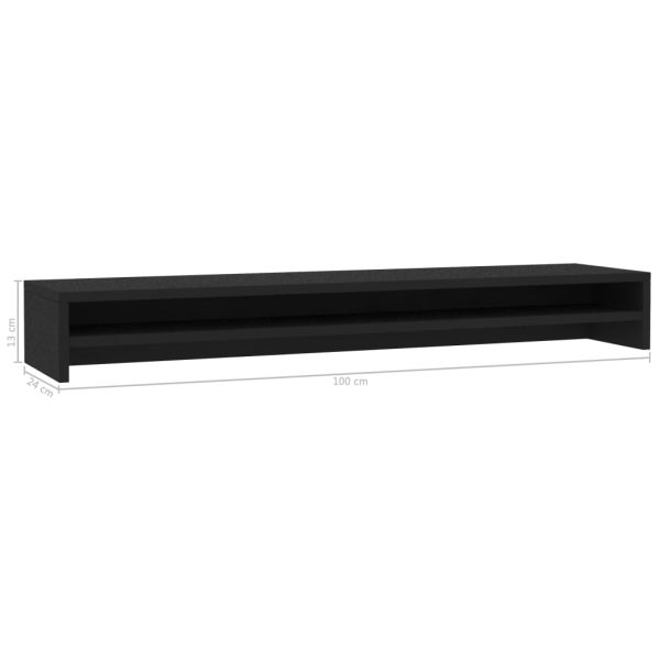 Supporto Per Monitor Nero 100x24x13 Cm In Legno Multistrato - Image 6