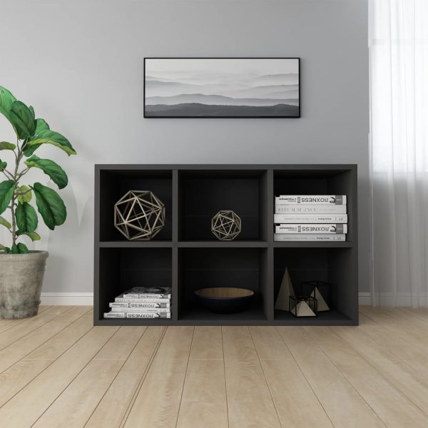Libreria/credenza Nera 66x30x98 Cm In Legno Multistrato - Image 4