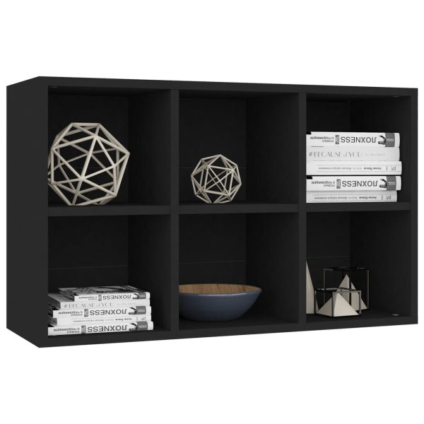 Libreria/credenza Nera 66x30x98 Cm In Legno Multistrato - Image 5