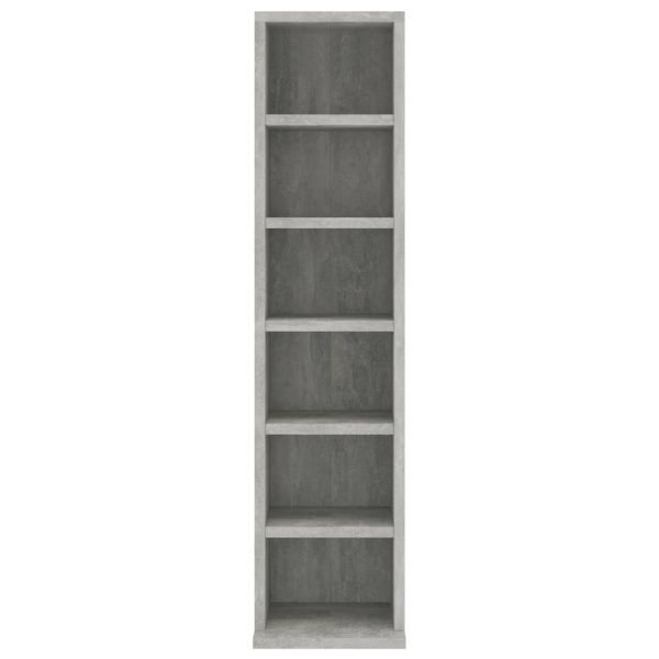 Mobile Porta Cd Grigio Cemento 21x20x88 Cm In Legno Multistrato - Image 4