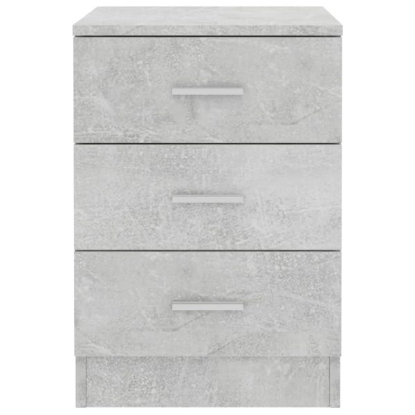 Comodino Grigio Cemento 38x35x56 Cm In Legno Multistrato - Image 4