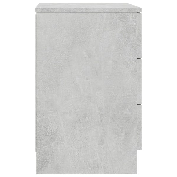 Comodino Grigio Cemento 38x35x56 Cm In Legno Multistrato - Image 5