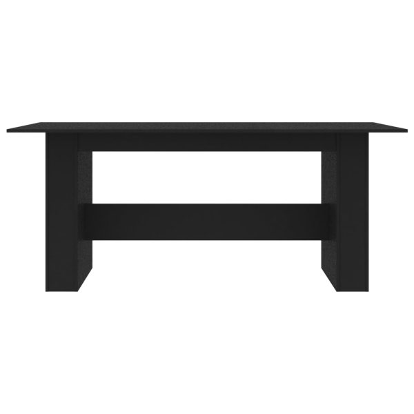 Tavolo Da Pranzo Nero 180x90x76 Cm In Legno Multistrato - Image 4