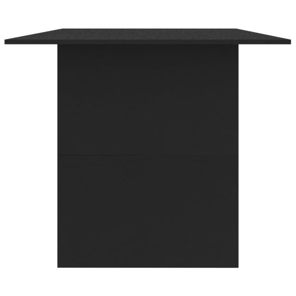 Tavolo Da Pranzo Nero 180x90x76 Cm In Legno Multistrato - Image 5