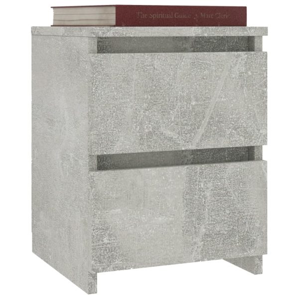 Comodino Grigio Cemento 30x30x40 Cm In Legno Multistrato - Image 3