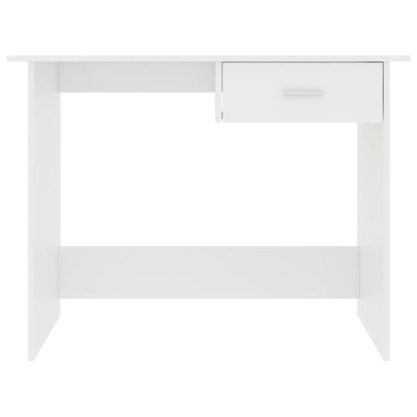 Scrivania Bianca 100x50x76 Cm In Legno Multistrato - Image 4