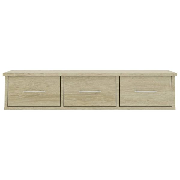 Scaffale Cassetti Parete Rovere Sonoma 88x26x18,5cm Multistrato - Image 4