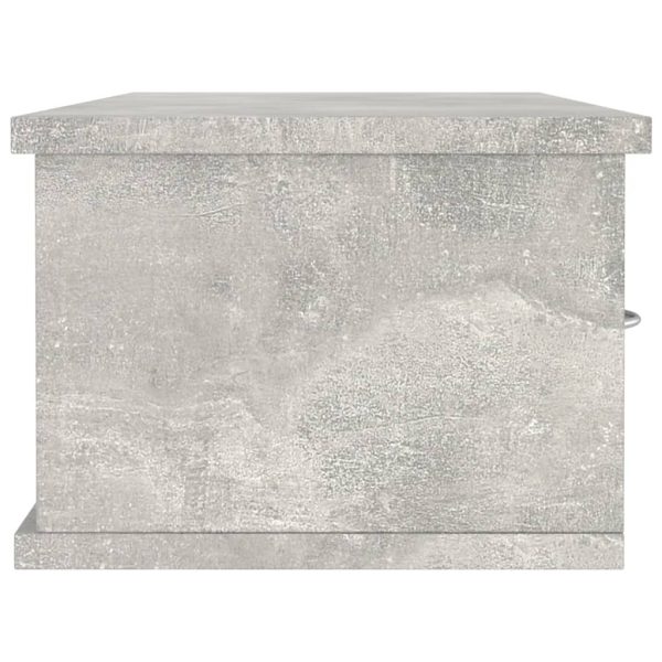 Scaffale Cassetti Parete Grigio Cemento 88x26x18,5 Multistrato - Image 5
