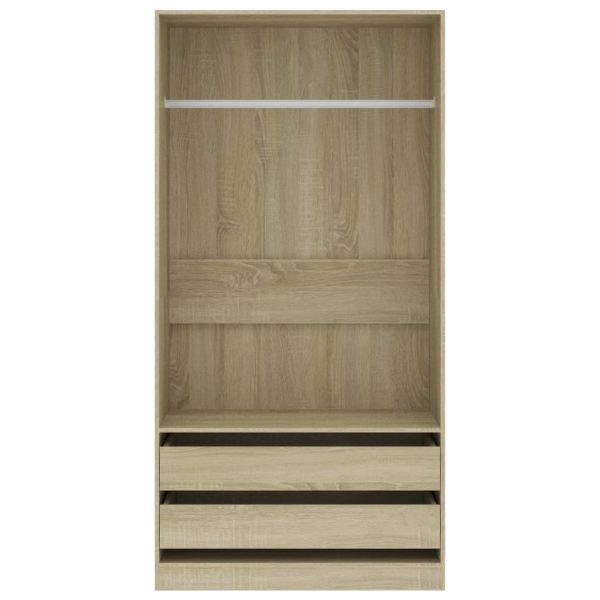 Armadio Rovere Sonoma 100x50x200 Cm In Legno Multistrato - Image 3
