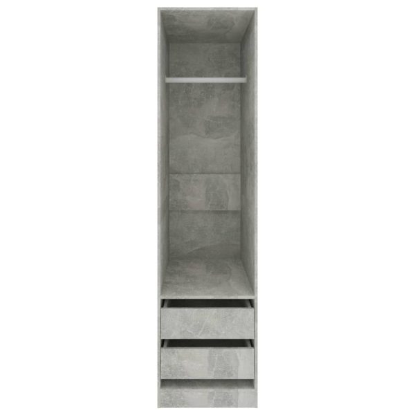 Armadio Cassetti Grigio Cemento 50x50x200 Cm Legno Multistrato - Image 4