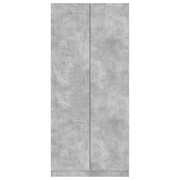 Armadio Grigio Cemento 90x52x200 Cm In Legno Multistrato - Image 5